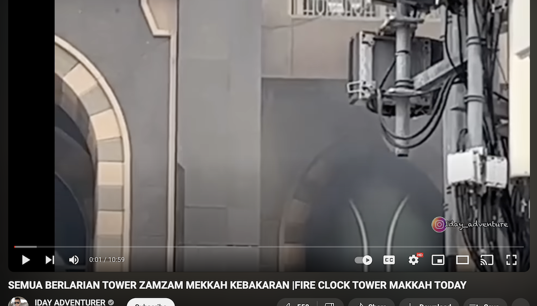 hoax kebakaran tower zamzam maret 2024